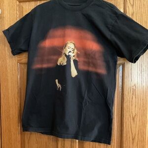 Black Graphic T-Shirt with Adele print Small
